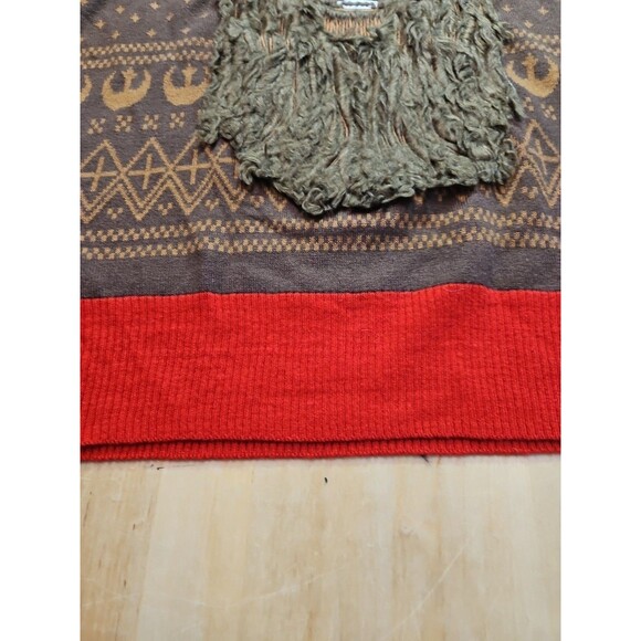 Star Wars Chewbacca Furry Face Santa Hat Adult Small Ugly Christmas Sweater - Picture 14 of 16